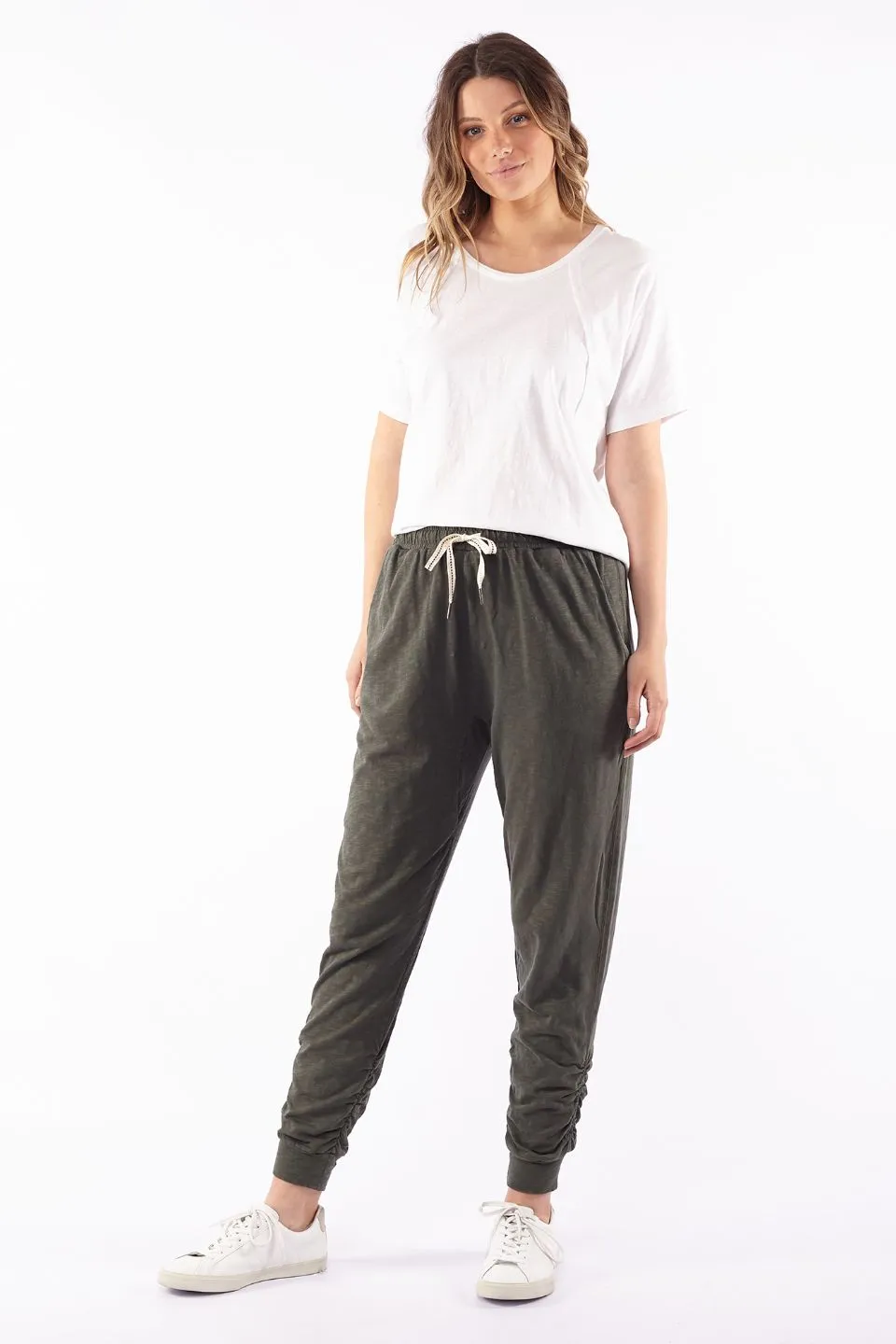 Reece Slub Jersey Khaki Jogger