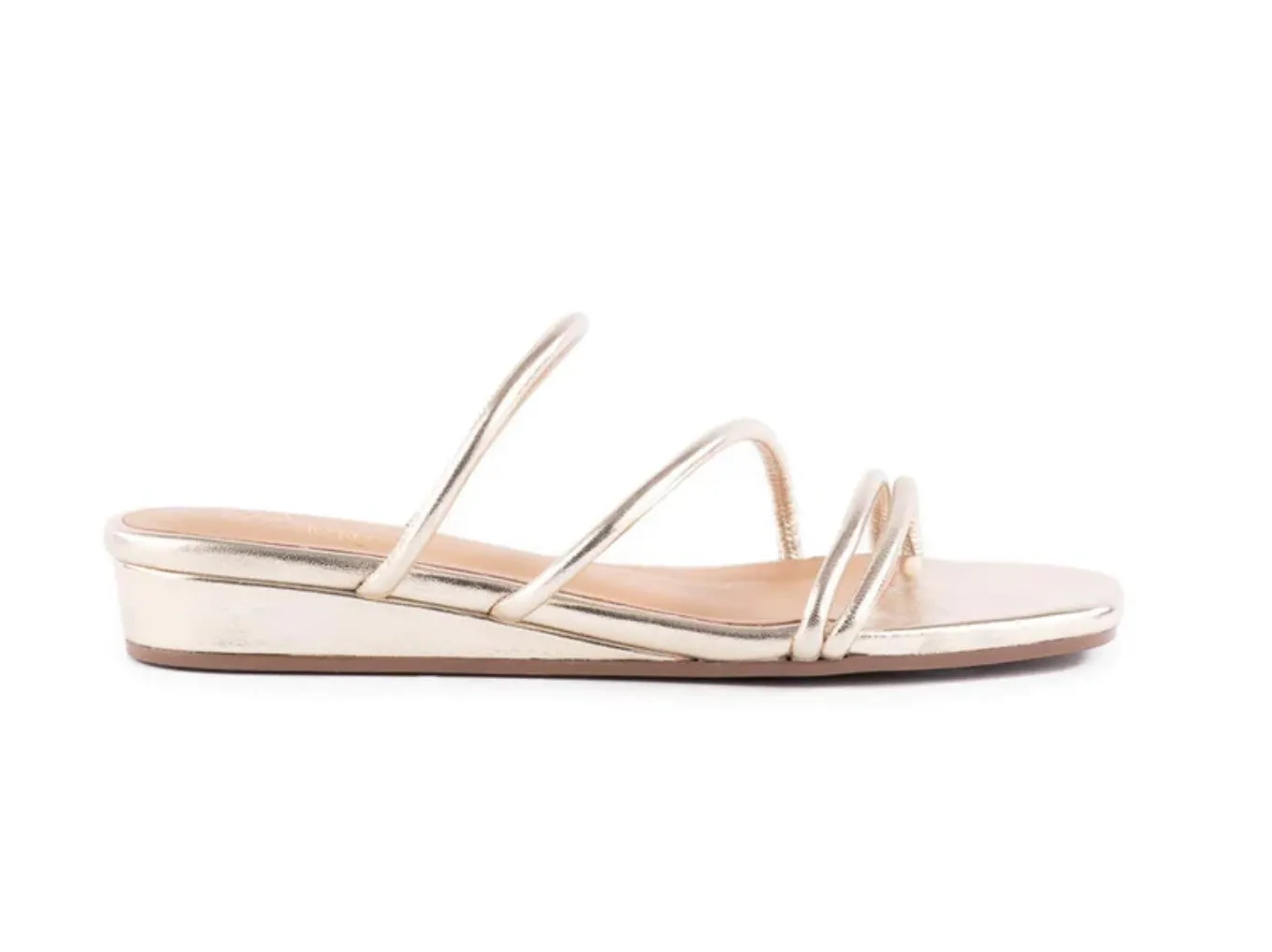 Rock Metallic Leather Flat Sandal