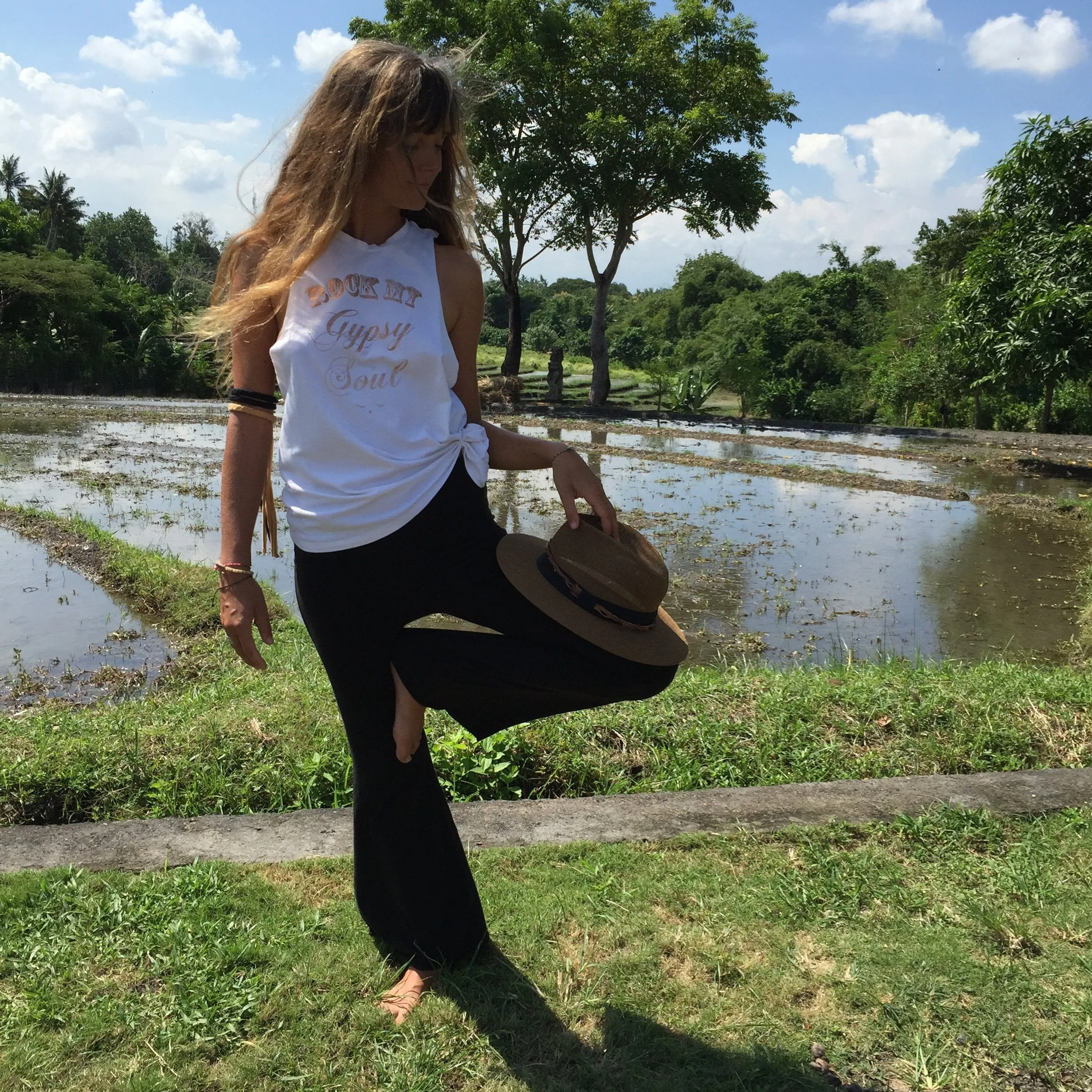 SALE Boho Bell Bottoms | Thunder Cloud