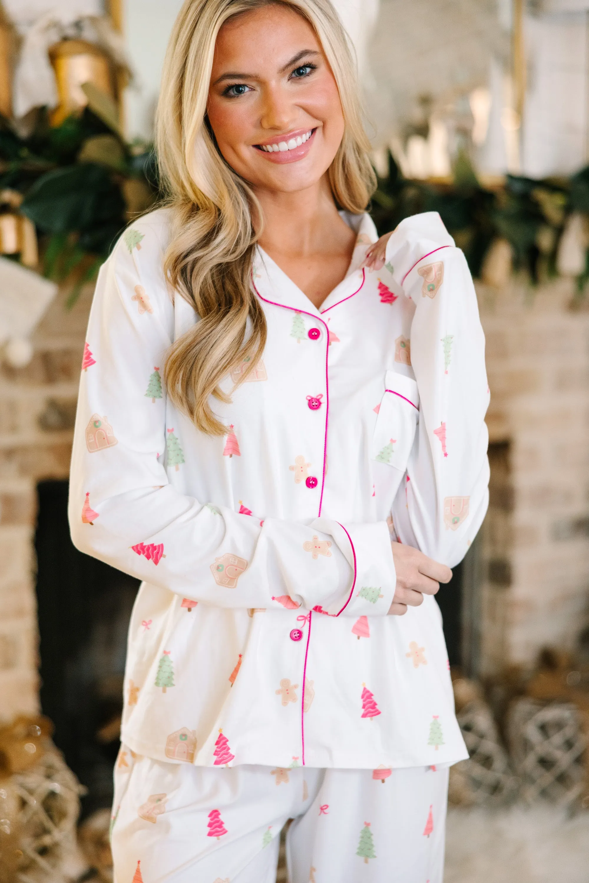 Staying In Gingerbread L/S Pajama Set