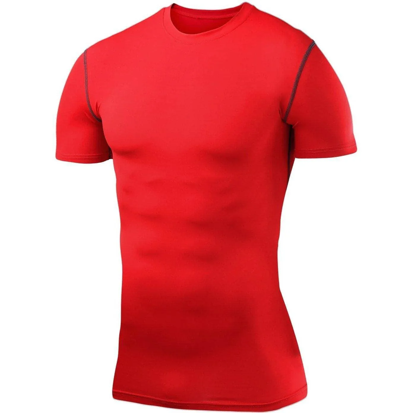 TCA PowerLayer Compression Mens Short Sleeve Running Top - Red