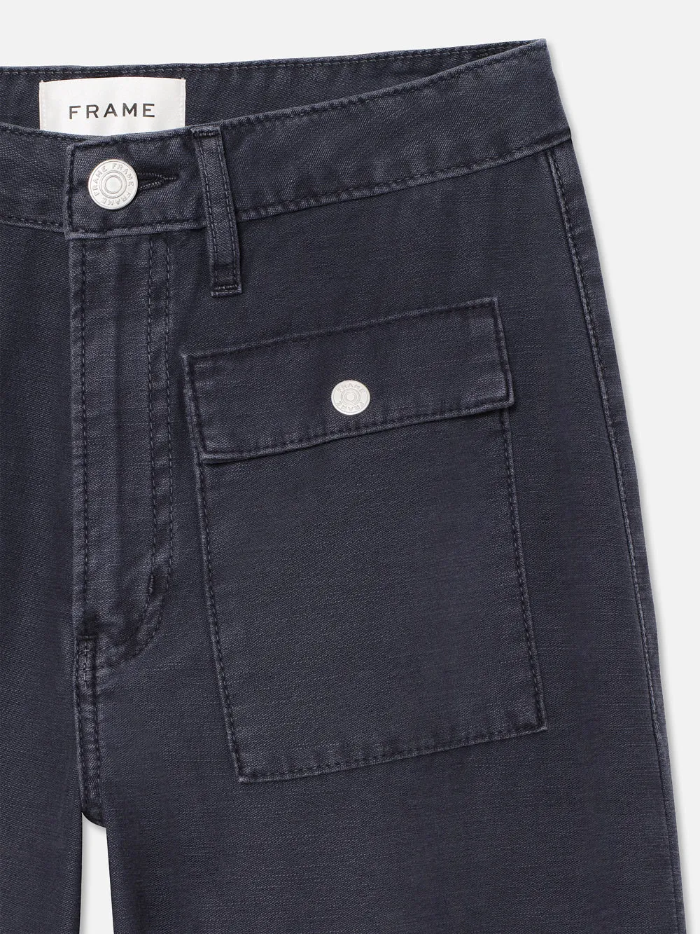 The 70's Patch Pocket Crop Straight -- Washed Navy