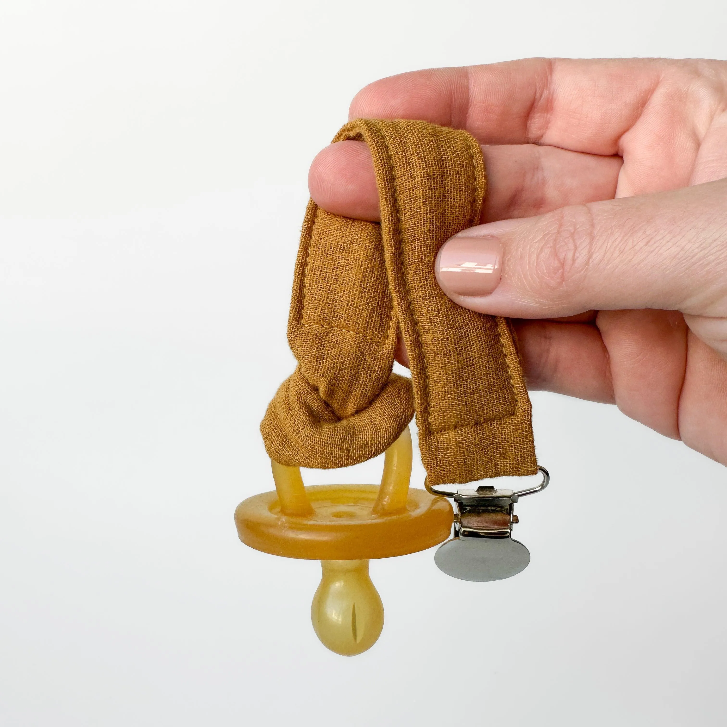 The Classic Gauze Pacifier Clip - MANY COLORS AVAILABLE