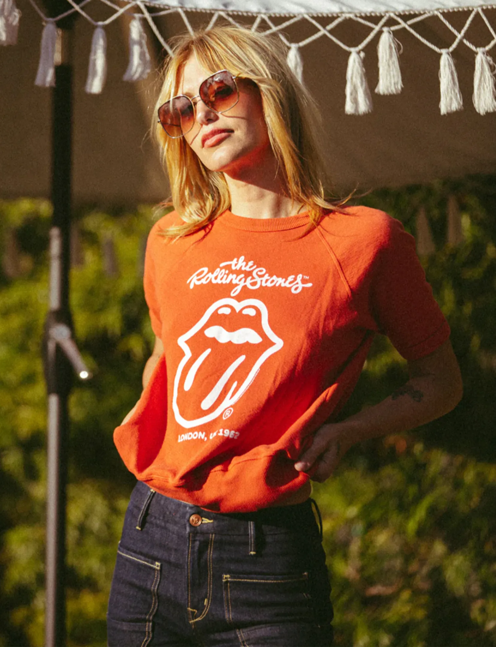 The Rolling Stones London Raglan Tee, Red