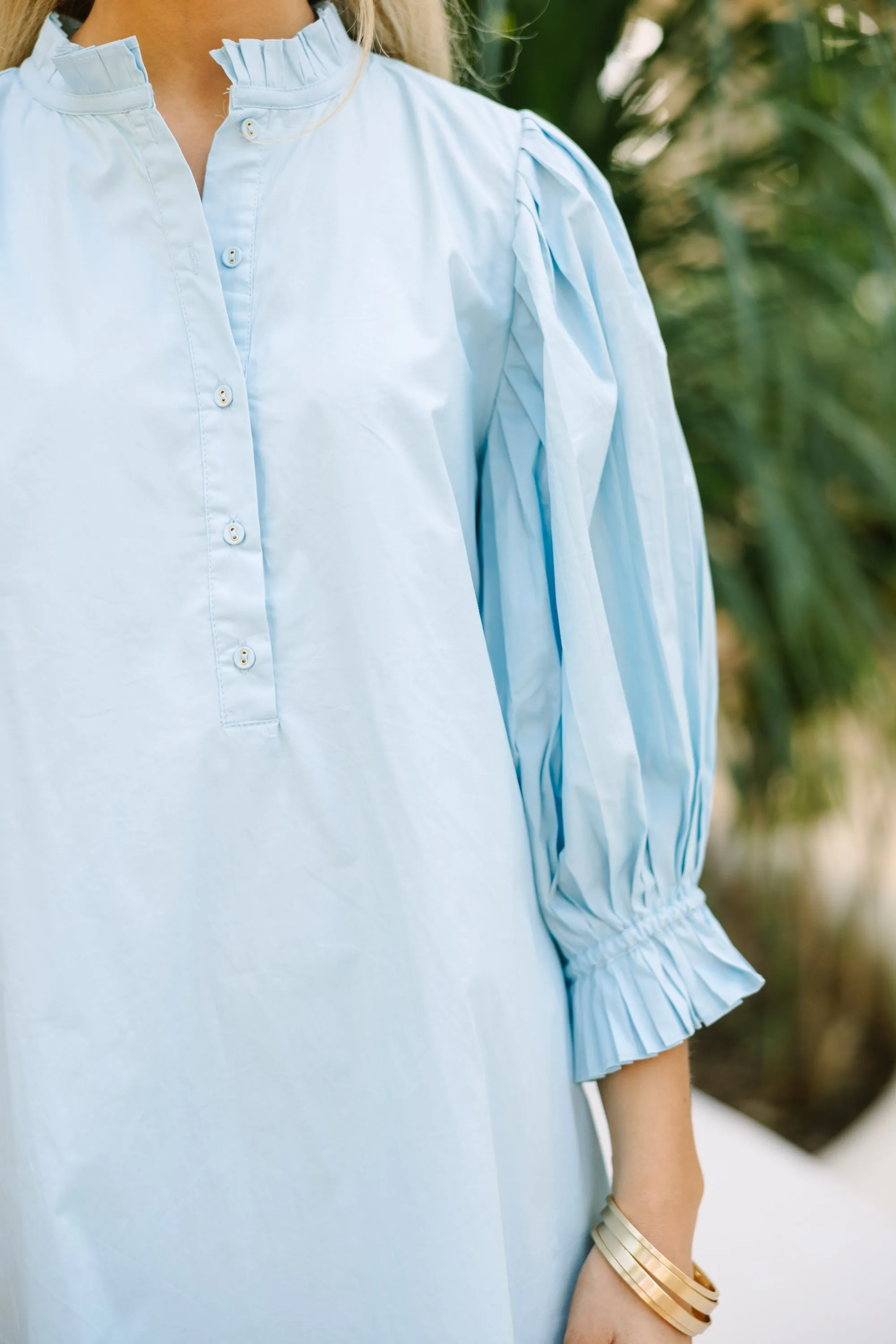 Under The Stars Light Blue Tie Back Dress