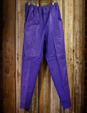 Vintage Sally B Leather Pants 80s Purple Medium