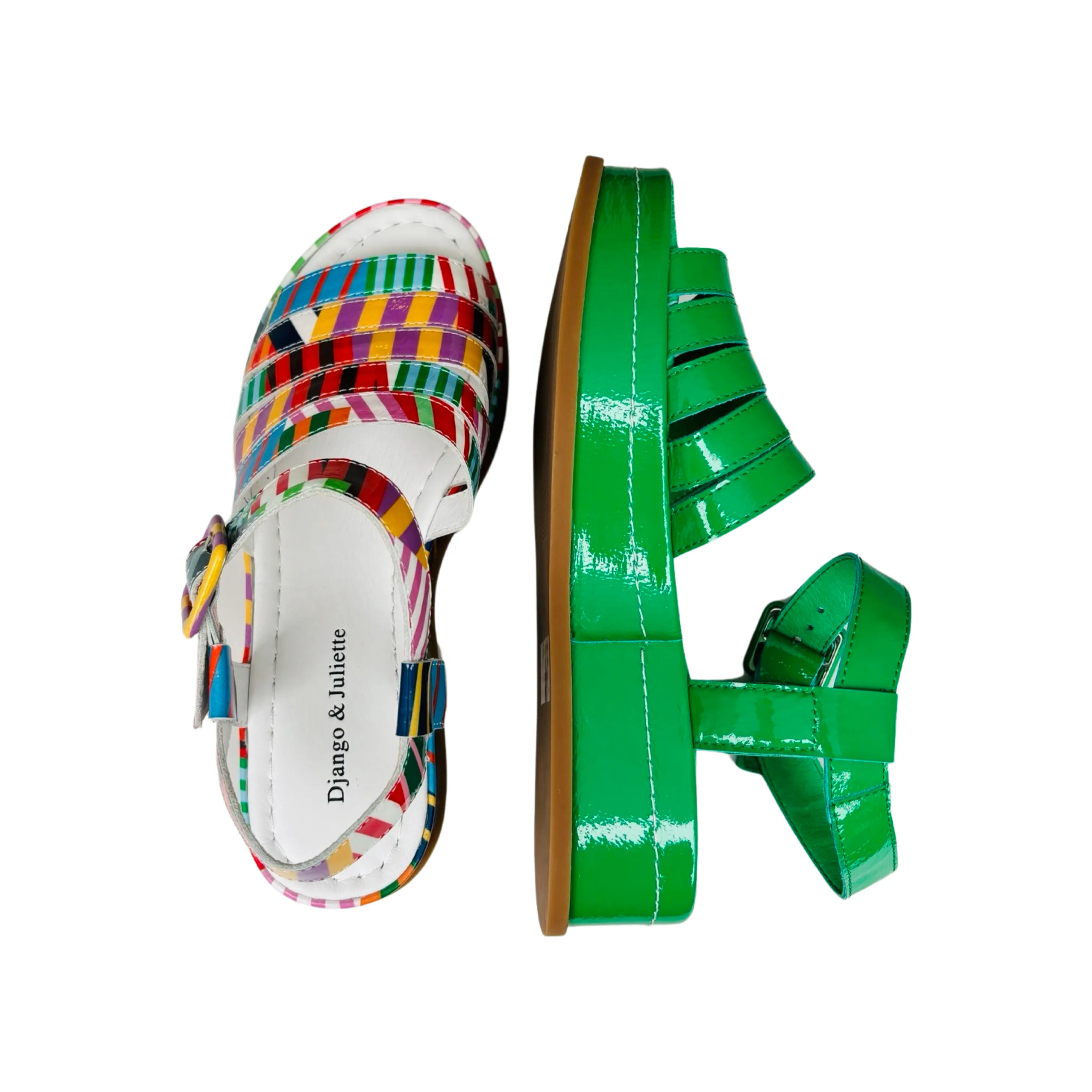 Wollie Emerald Patent platform Sandal