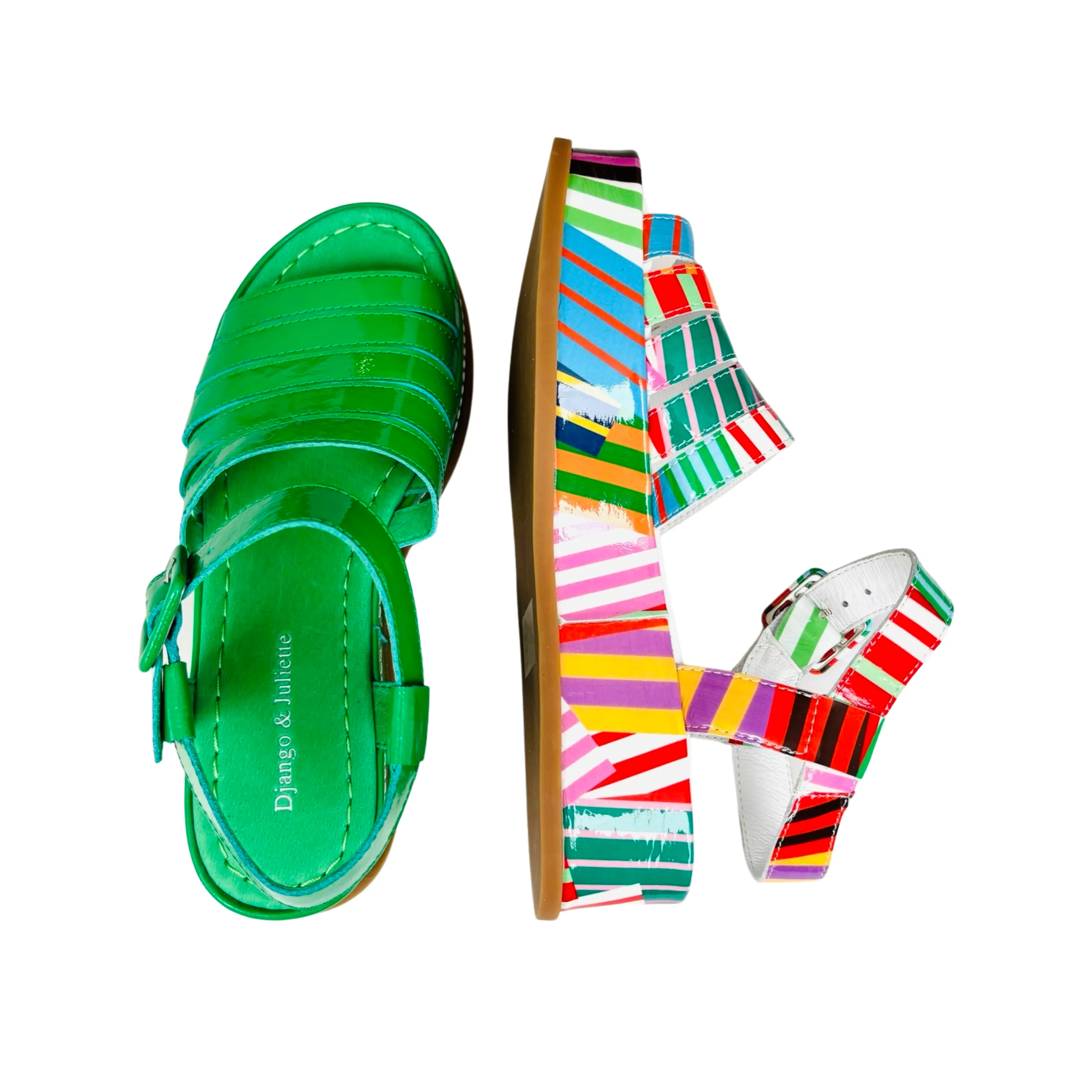 Wollie Emerald Patent platform Sandal